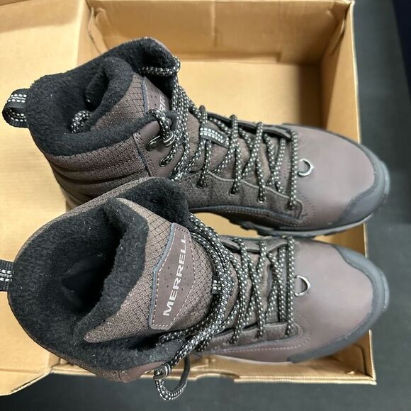 New Merrell Thermo Akita Espresso Mid Waterproof Boots 7 - Picture 2 of 6